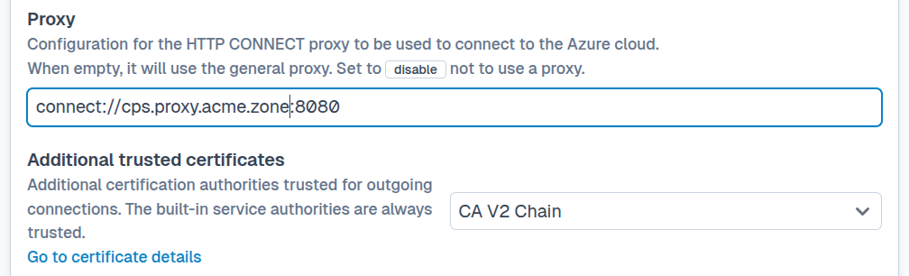 SFTPPlus Web Manager Entra ID HTTP proxy configuration.
